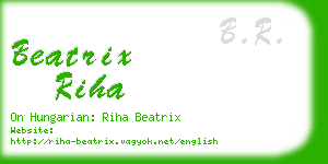 beatrix riha business card